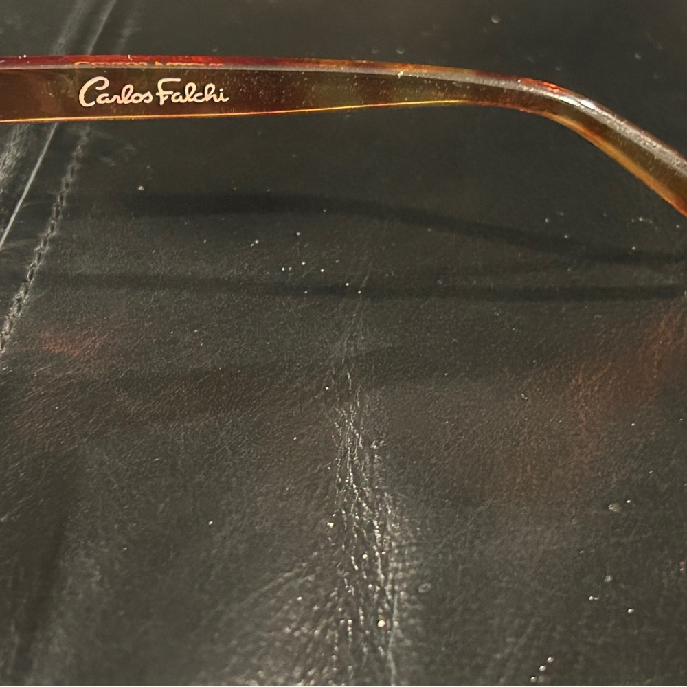 Carlos Falchi Tortoiseshell Glasses Frames Only - image 3